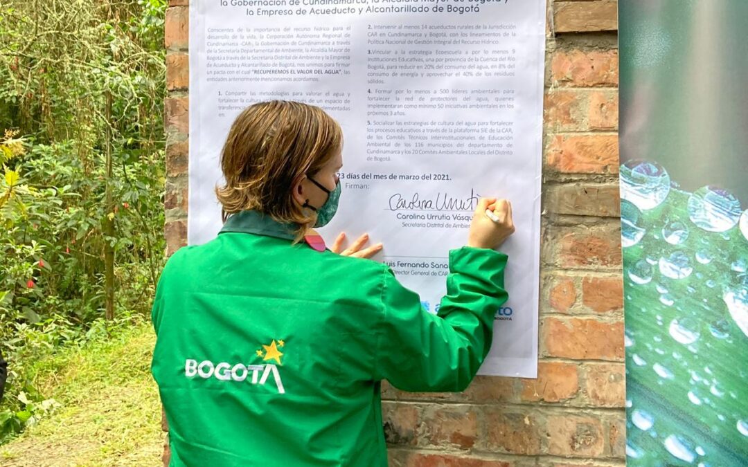 Distrito firmó pacto para el cuidado y conservación del agua en la región